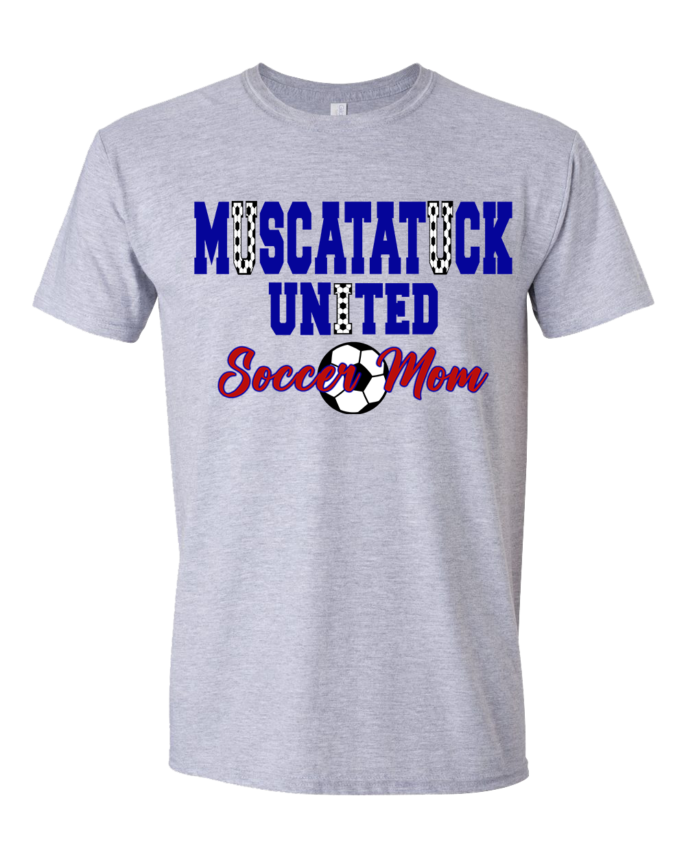 Muscatatuck United Soccer Club Mom Grey Graphic Shirts D16 NEW 2025
