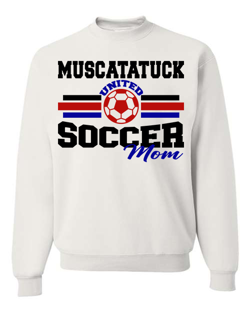 Muscatatuck United Soccer Club Mom White Graphic Shirts D17 NEW 2025