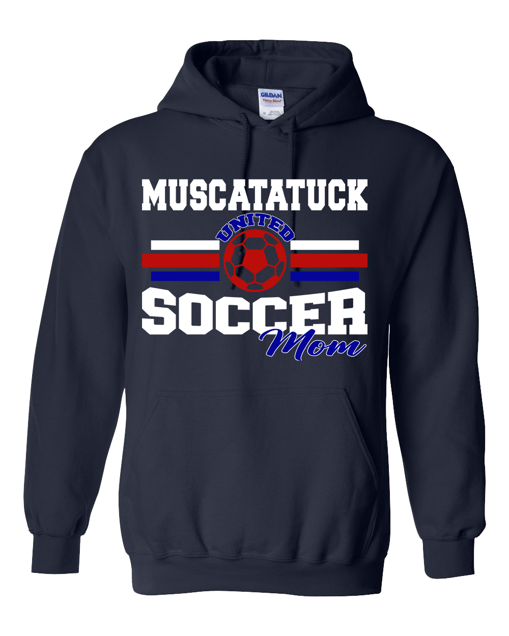 Muscatatuck United Soccer Club Mom Navy Graphic Shirts D17 NEW 2025
