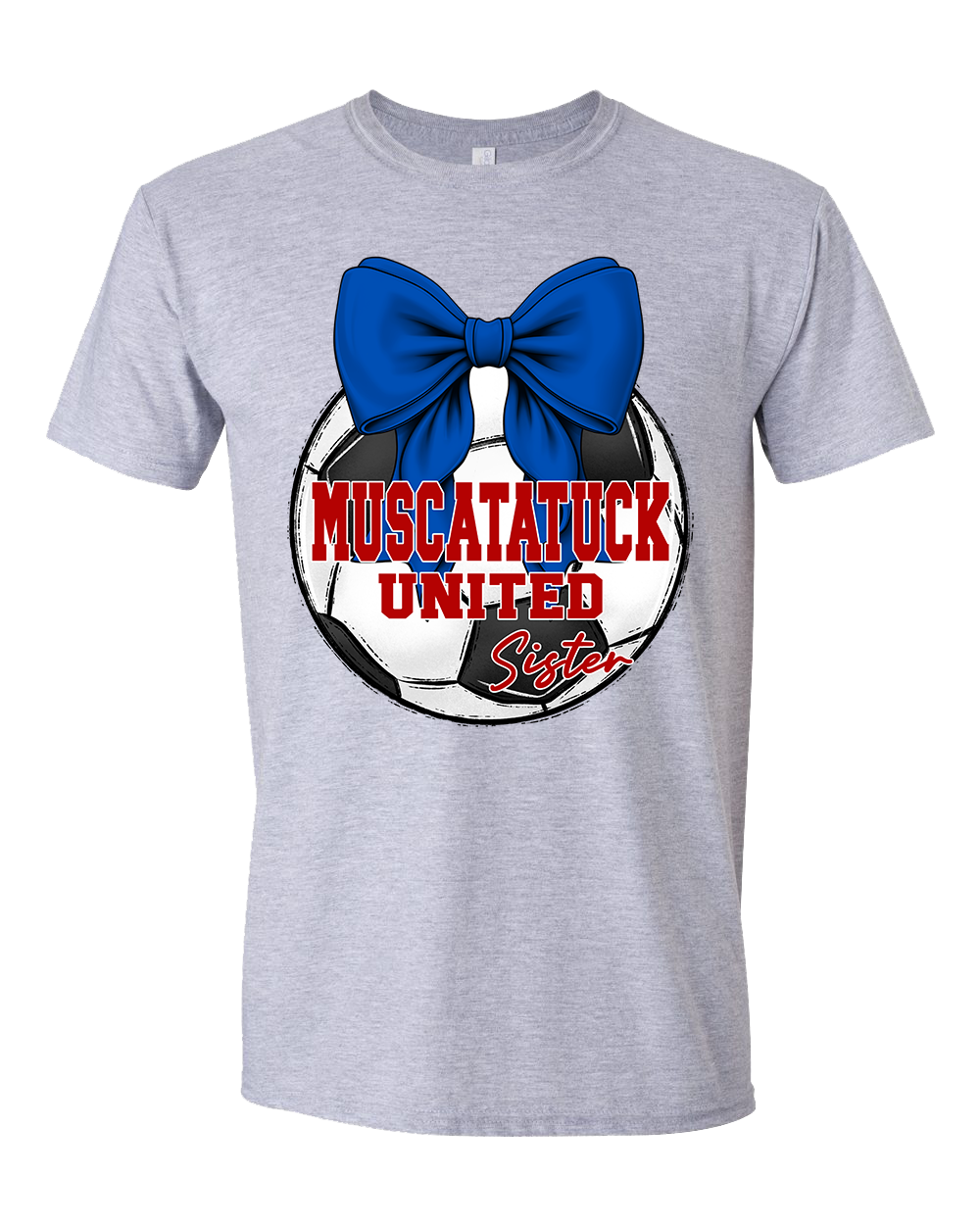 KIDS Muscatatuck United Soccer Club Sister Grey Graphic Shirt