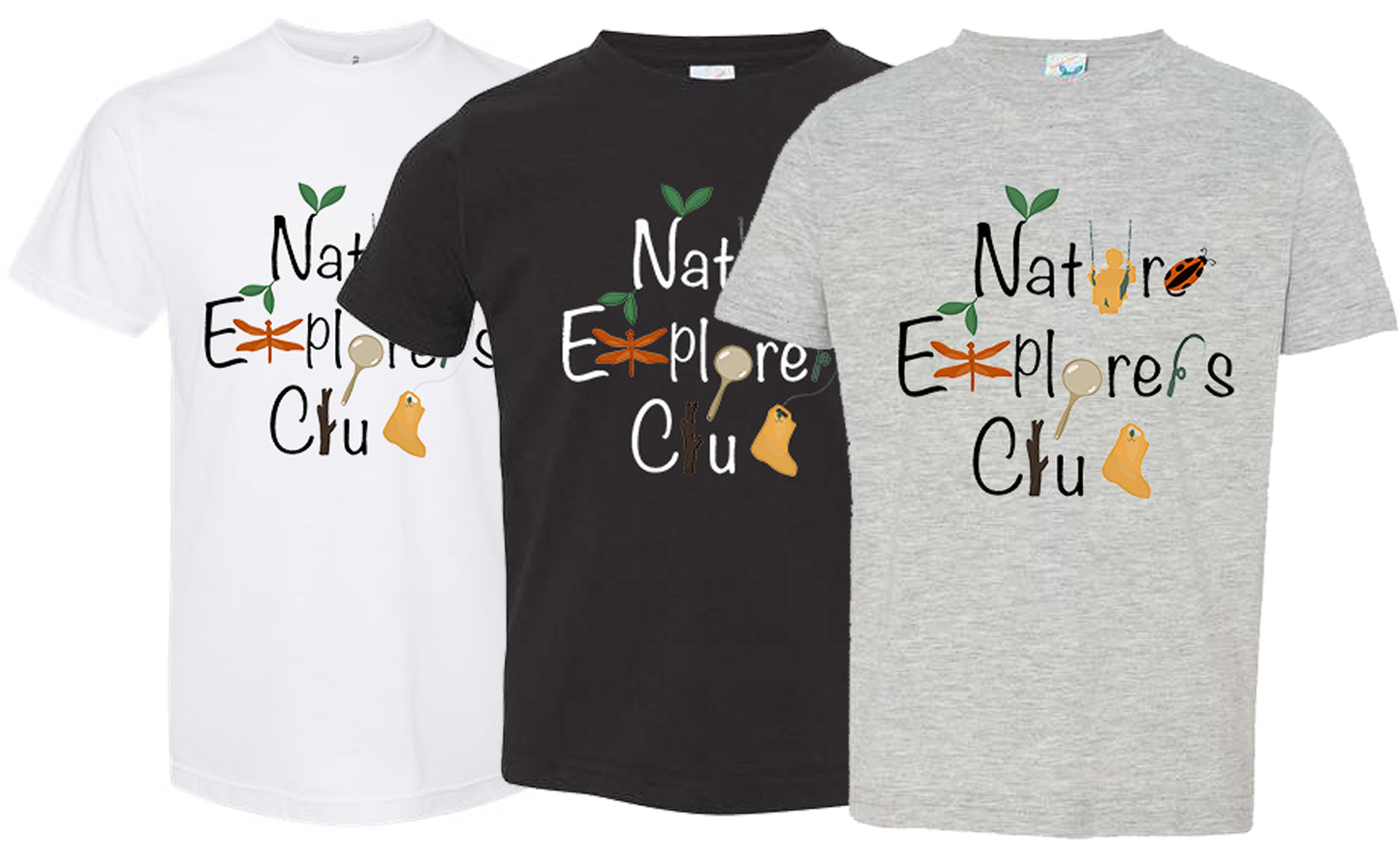 Nature Explorers Club Graphic Shirts D1 (BLACK SHIRT Front Design ONLY)