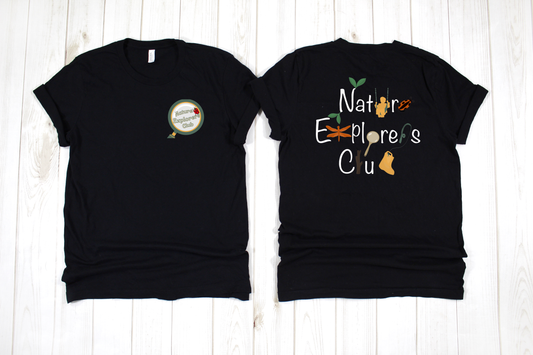 Nature Explorers Club Black Graphic Shirts D1