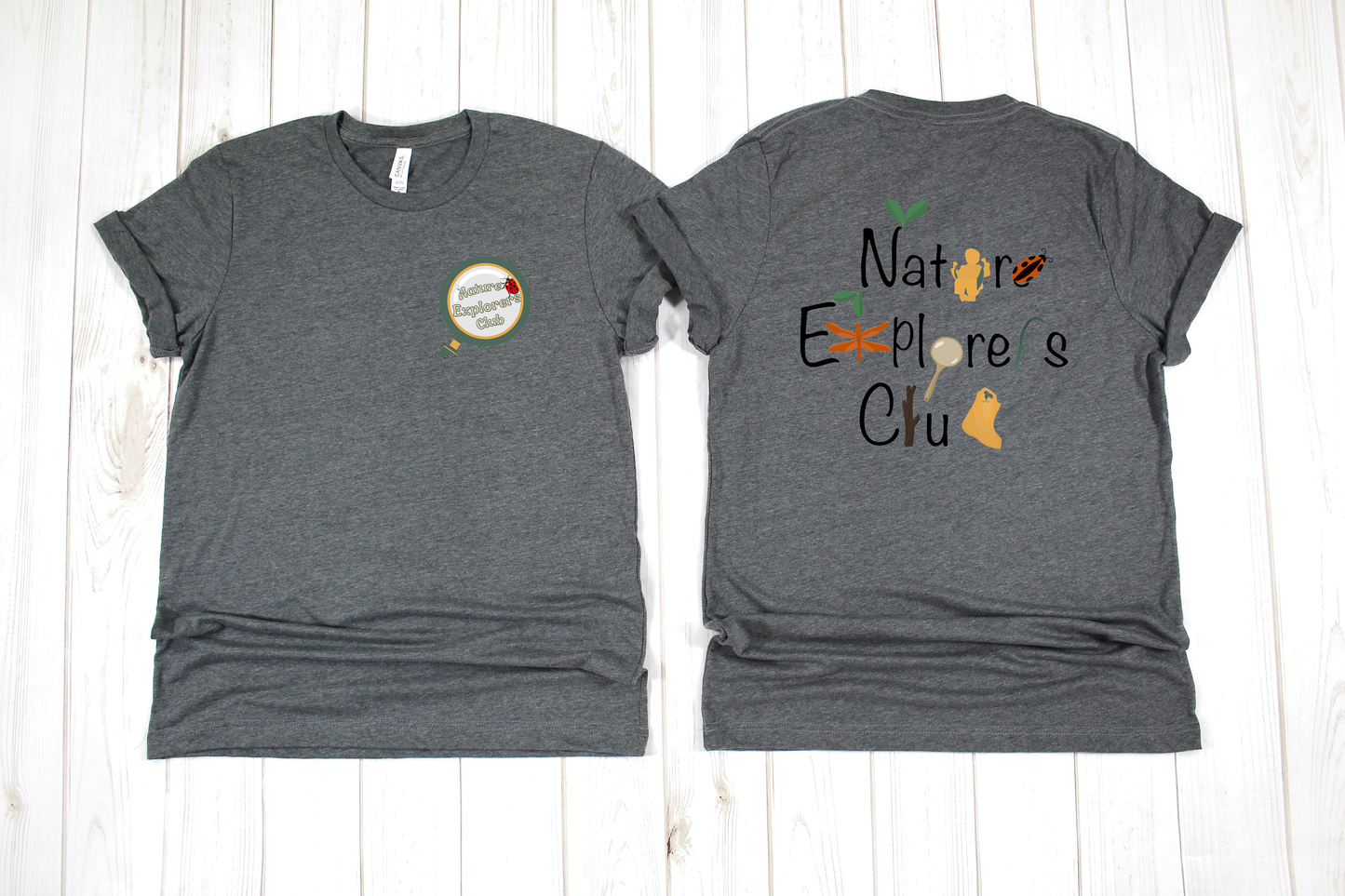 Nature Explorers Club Ath Grey Graphic Shirts D1