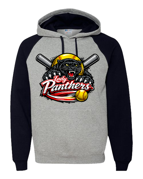 Jennings County Lady Panthers Softball Raglan Hoodie