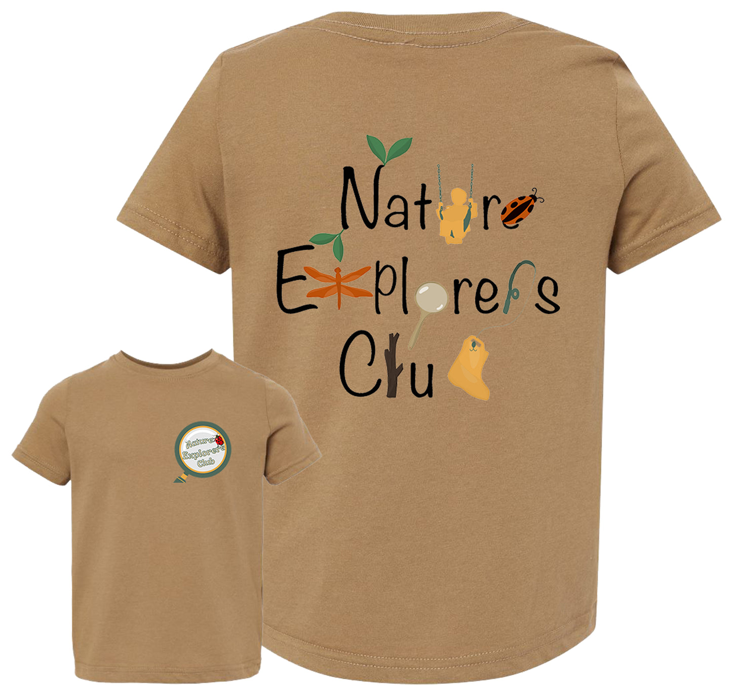 Nature Explorers Club Coyote Brown Graphic Shirts D1