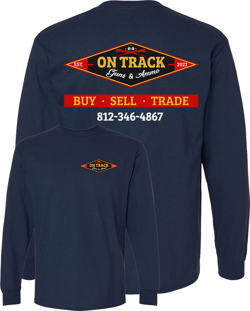 On Track Guns & Ammo Adult Shirts FOUR COLORS
