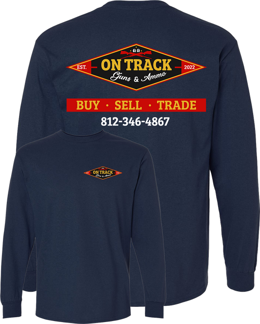 On Track Guns and Ammo Kids Navy Shirts