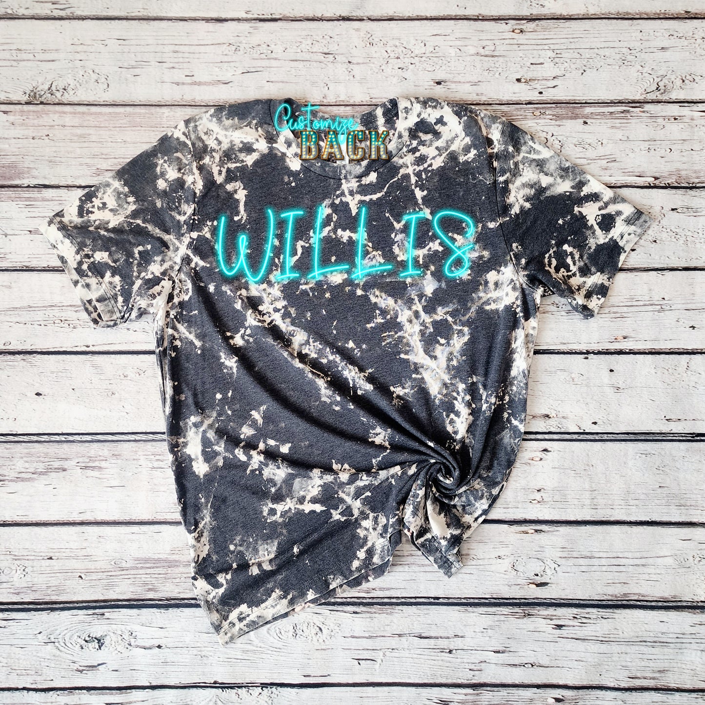 Shea Dances Spotlights Charcoal Acid Wash Bleached Tee