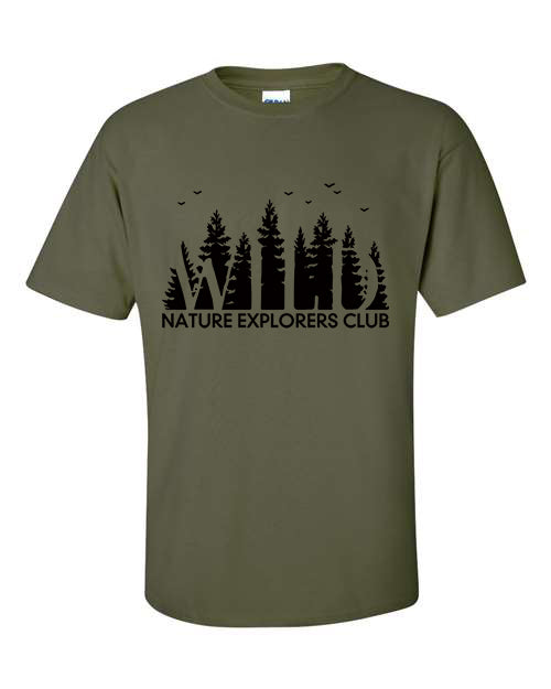 Nature Explorers Club Military Green Graphic Shirts D2