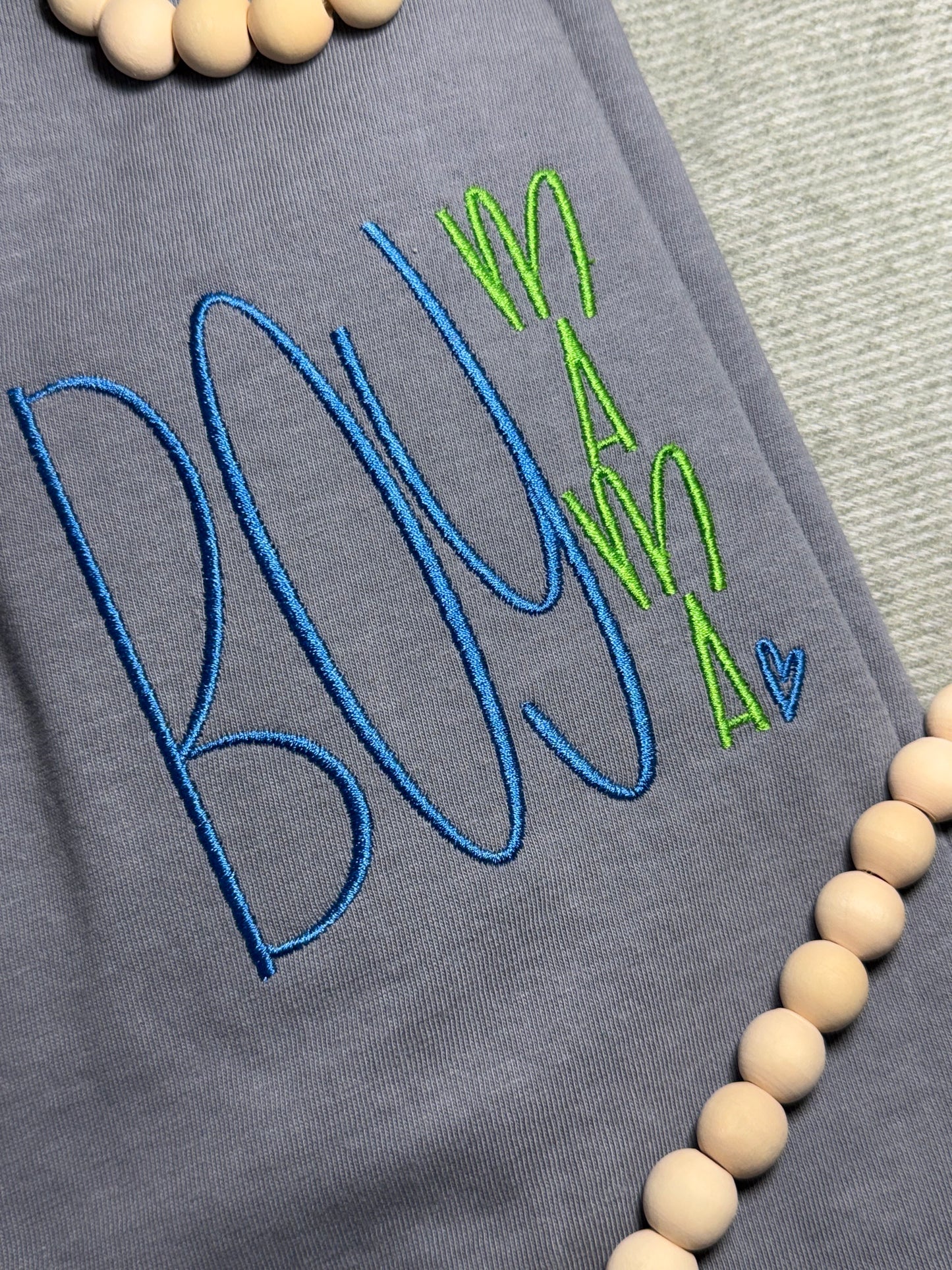 Boy mama embroidered shirt