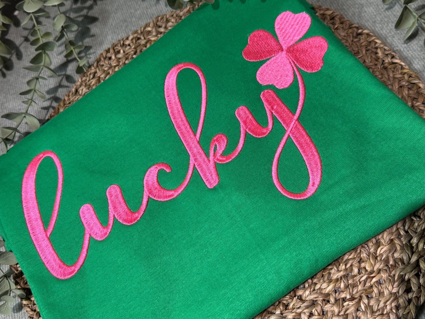 Lucky Clover Embroidered Shirt