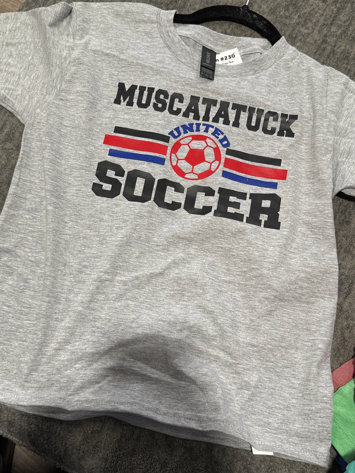 Youth small muscatatuck united soccer tee