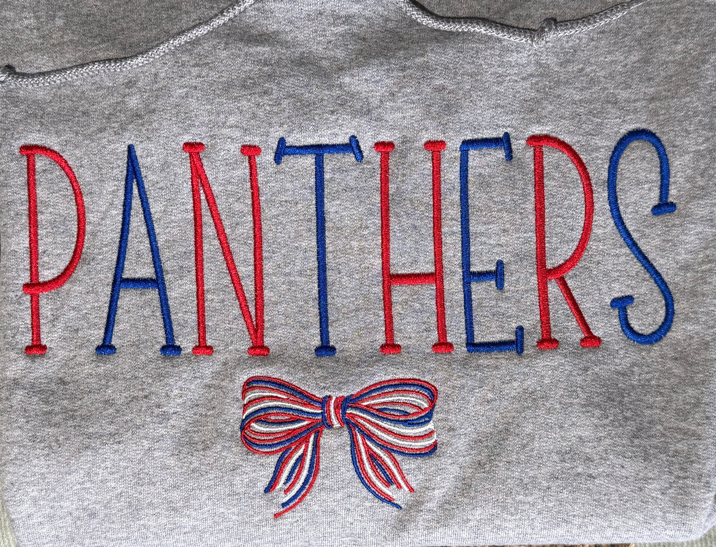 Panthers Bow Embroidered Shirt