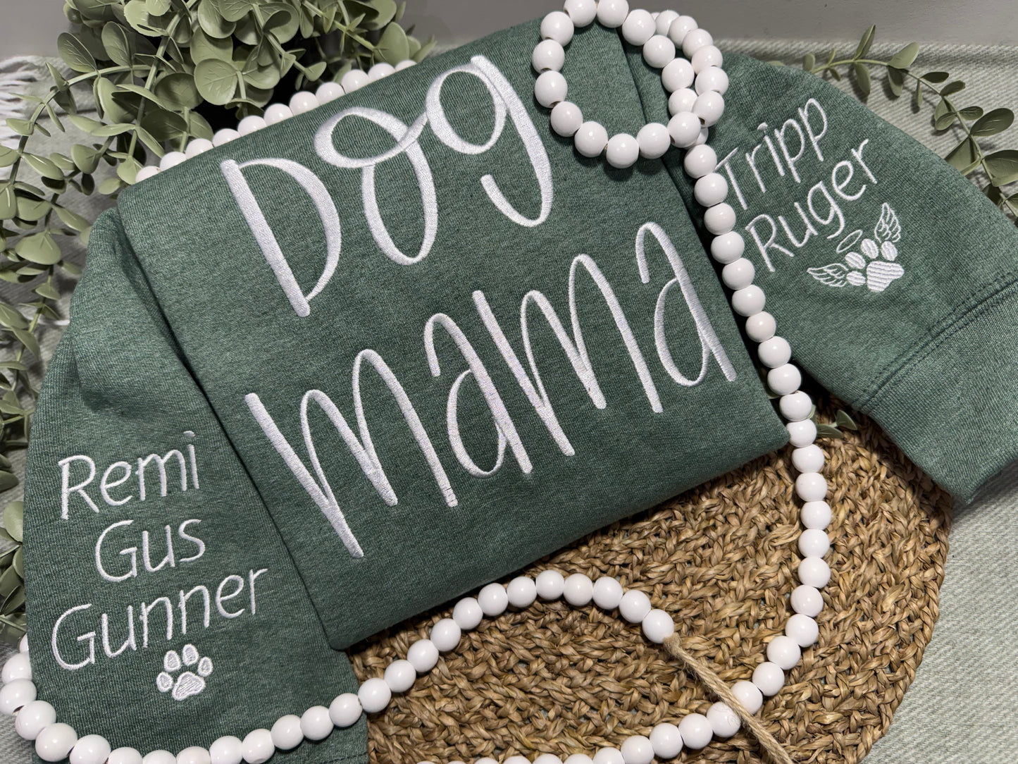 Dog mama embroidered shirt