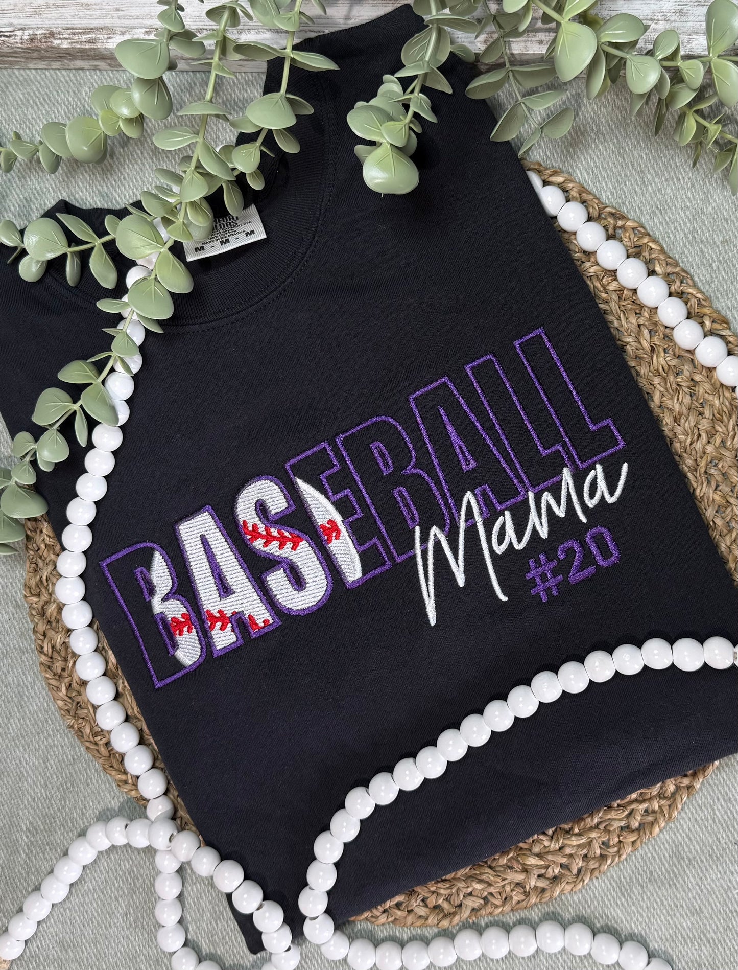 Baseball Mama embroidered shirt