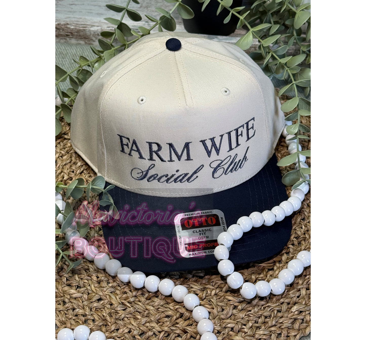 Farm Wife Social Club structured hat
