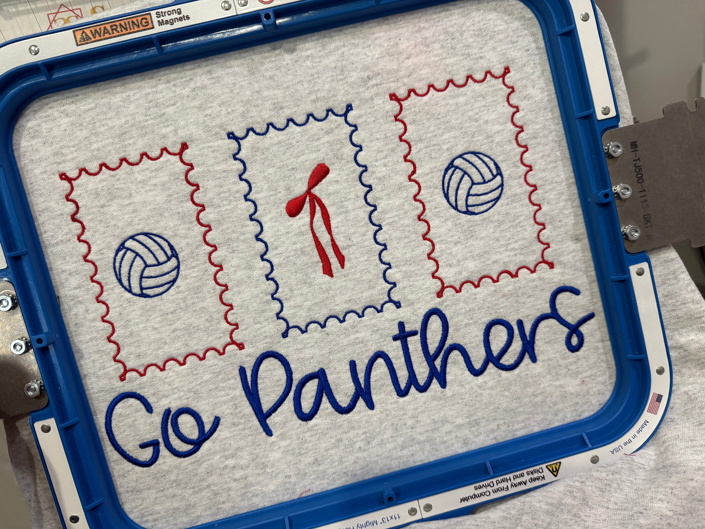 Custom volleyball stamps embroidered shirt
