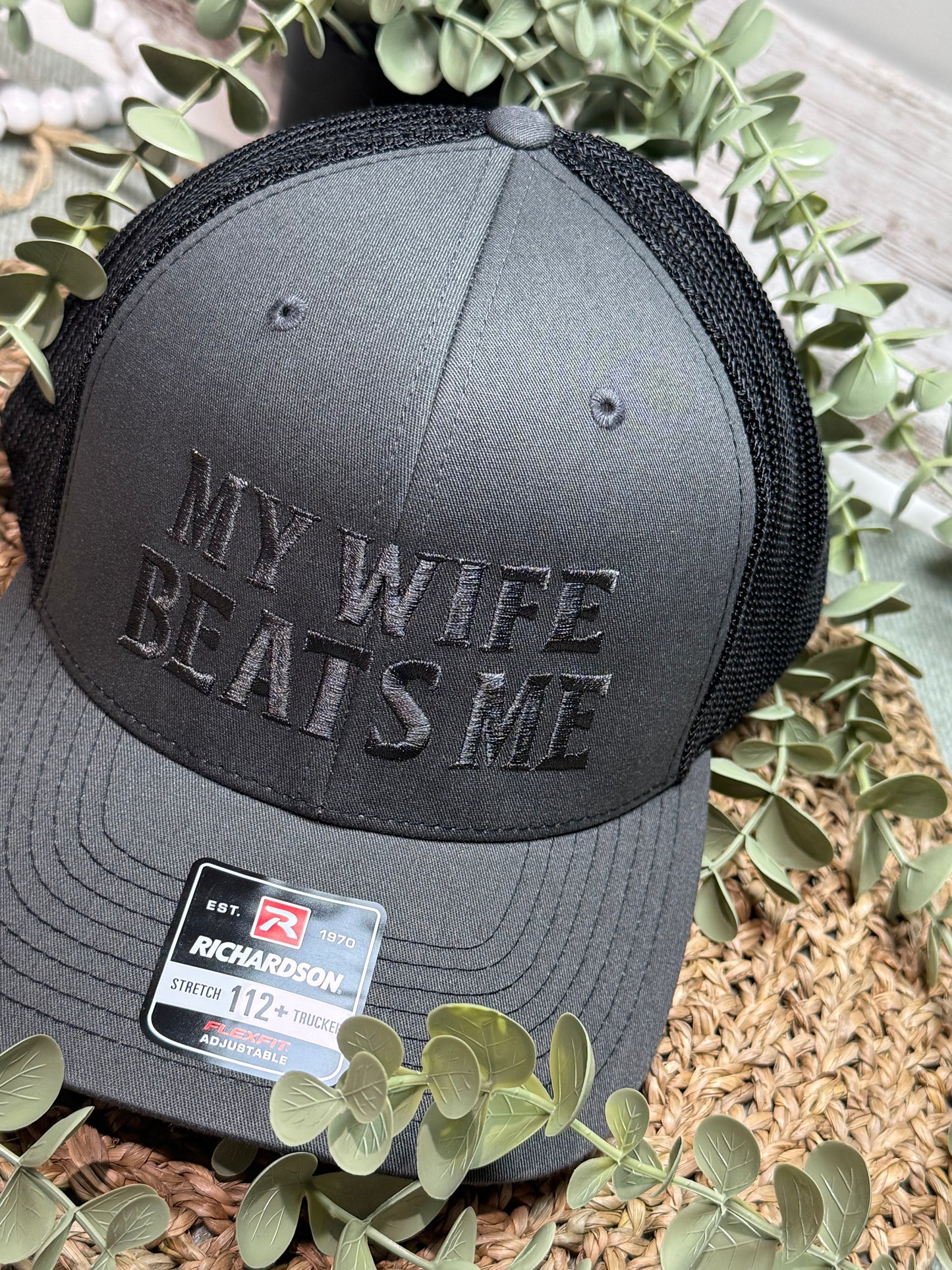 My wife beats me structured hat