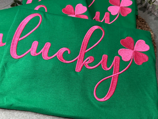 Lucky Clover Embroidered Shirt