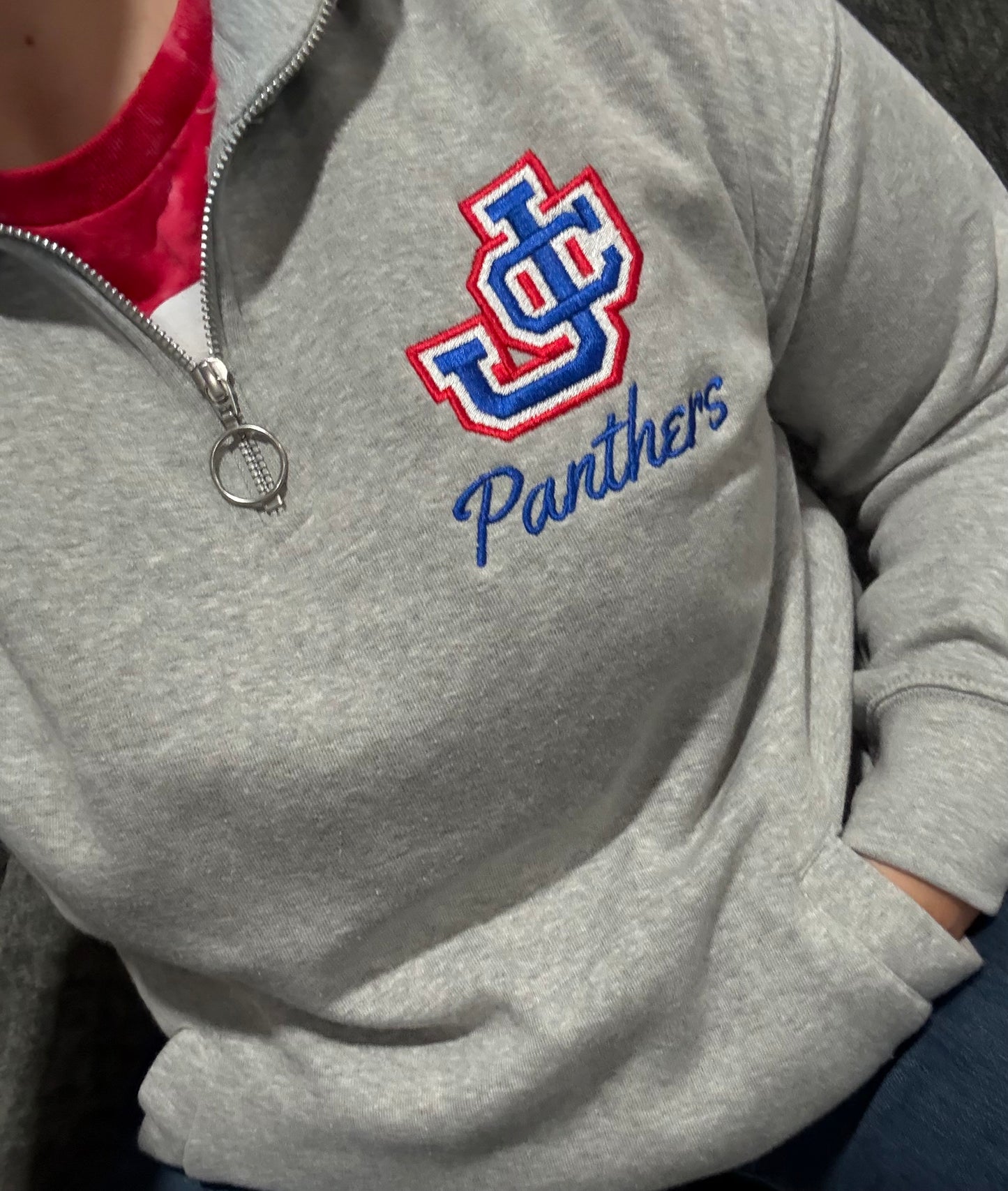 JC panthers quarter zip embroidered shirt