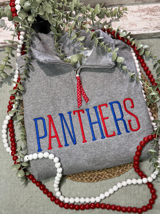 Custom School Mascot Name Quarter Zip