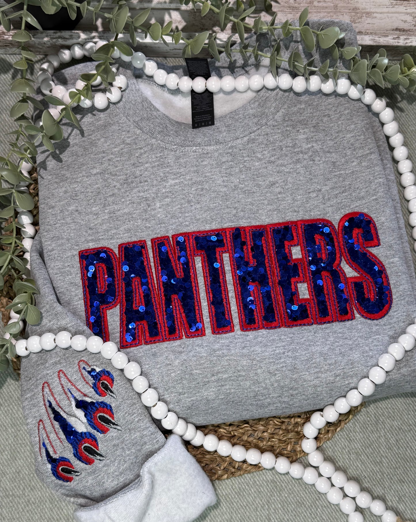 Panthers Embroidered Shirt Claw Sleeve