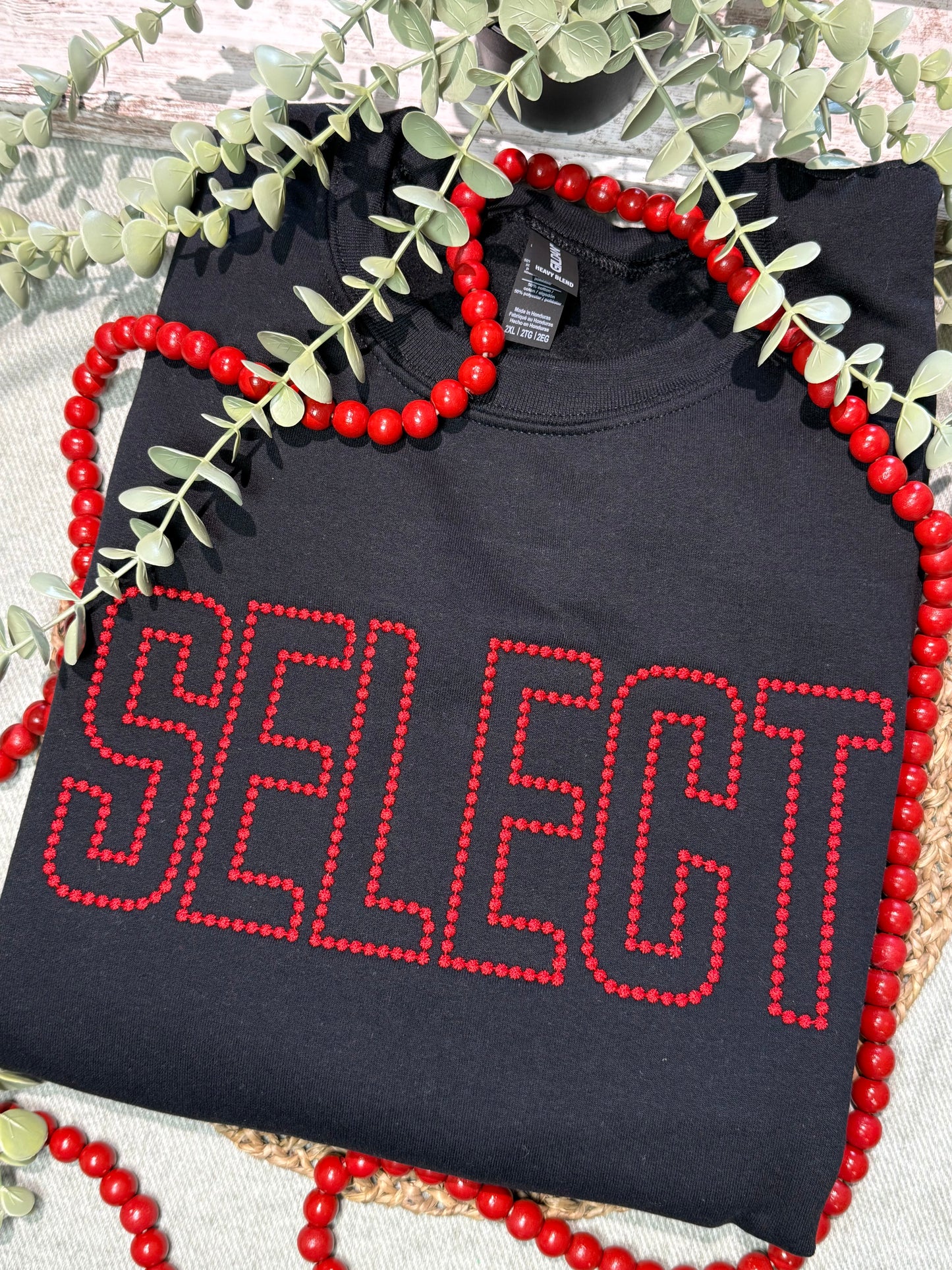 Custom Dot Font Embroidered Shirt