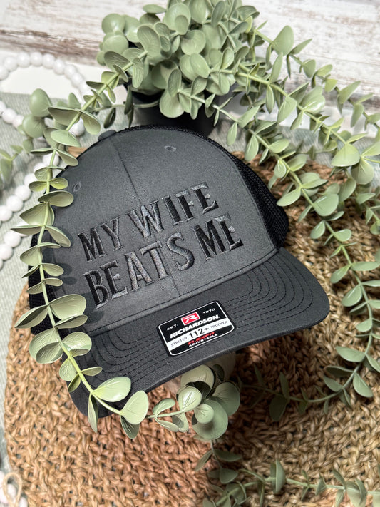 My wife beats me structured hat