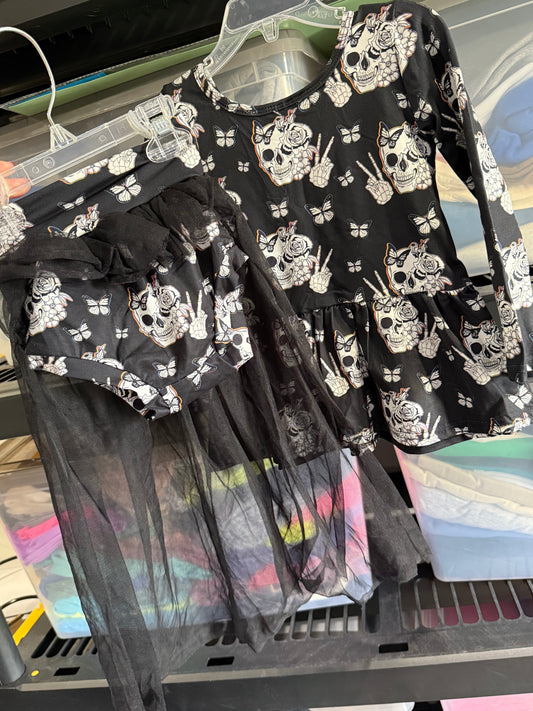 2t peplum bummie halloween set