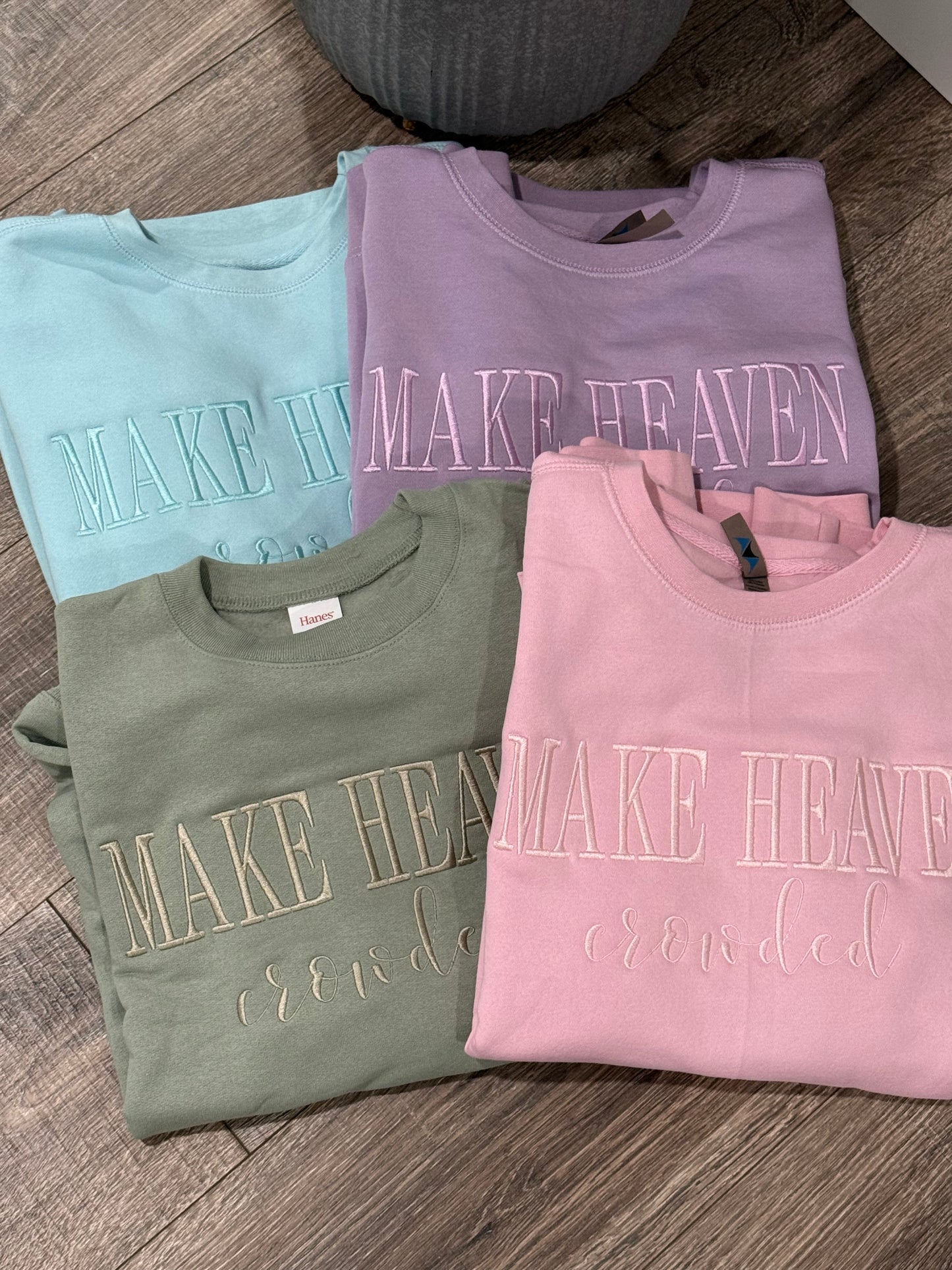 Make Heaven Crowded tone on tone Embroidered Shirt