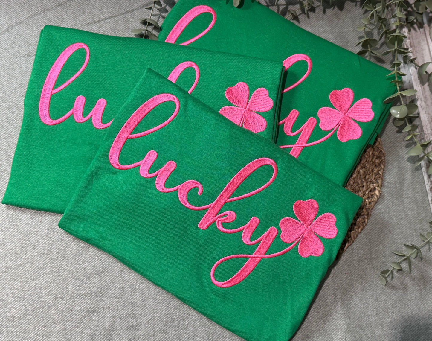 Lucky Clover Embroidered Shirt
