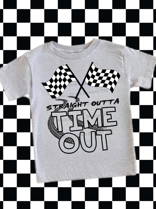 Straight outta time out graphic shirt