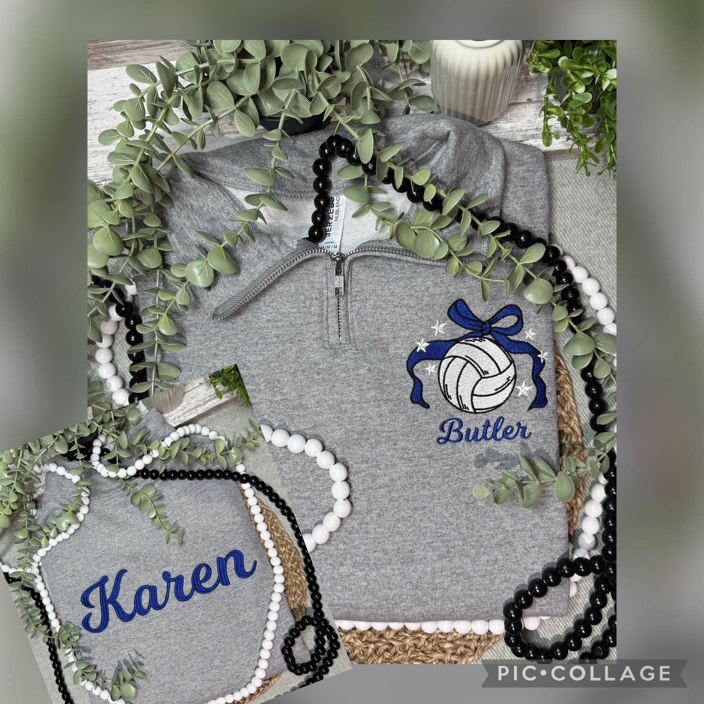 Custom Sport Bow Embroidered Quarter Zip