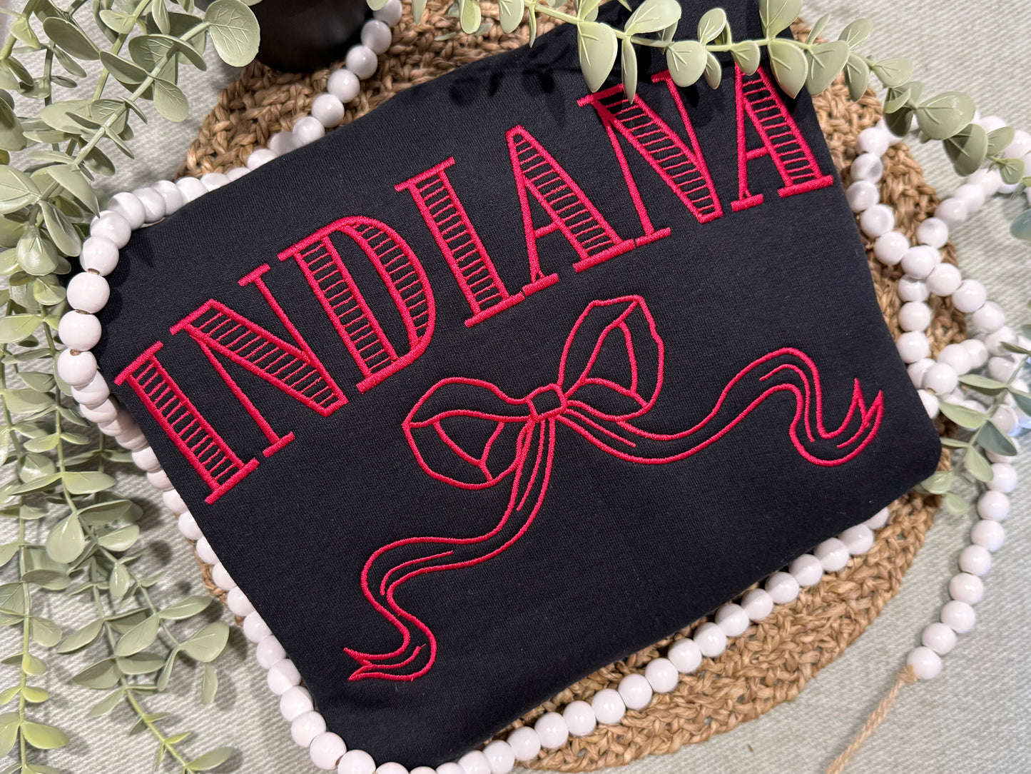 Indiana bow embroidered shirt