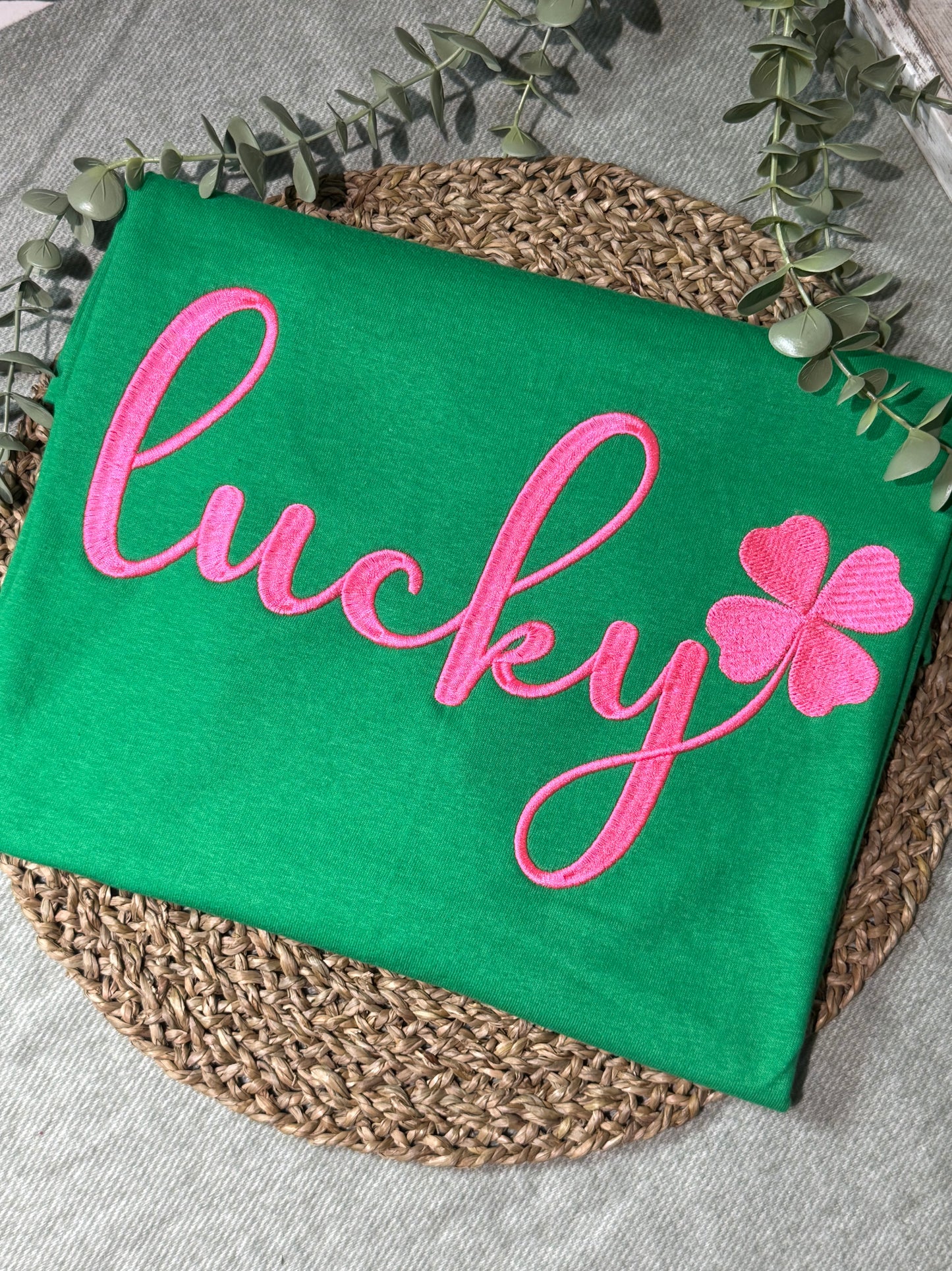 Lucky Clover Embroidered Shirt
