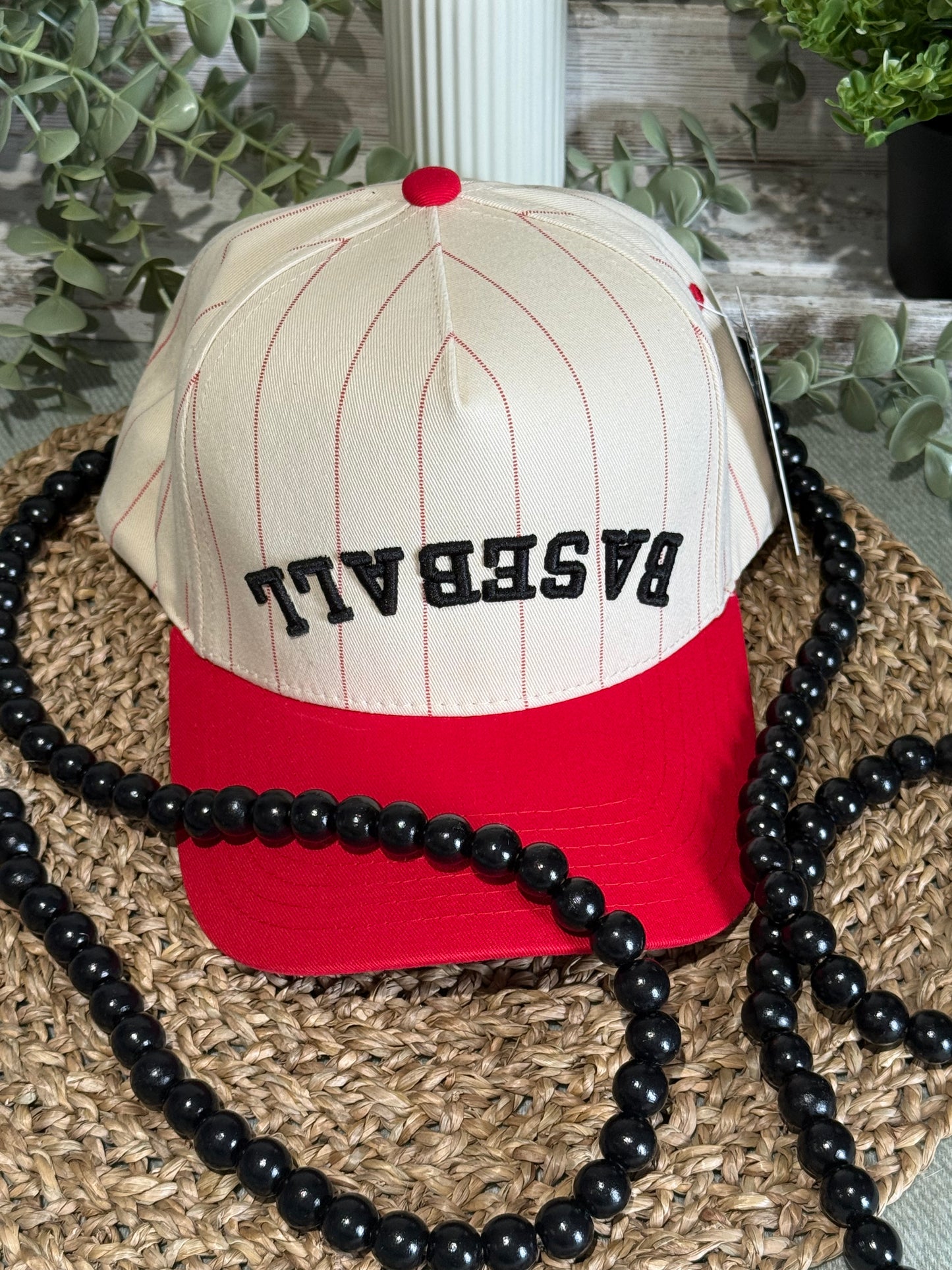 Baseball Softball Puff Embroidered Structured Hat