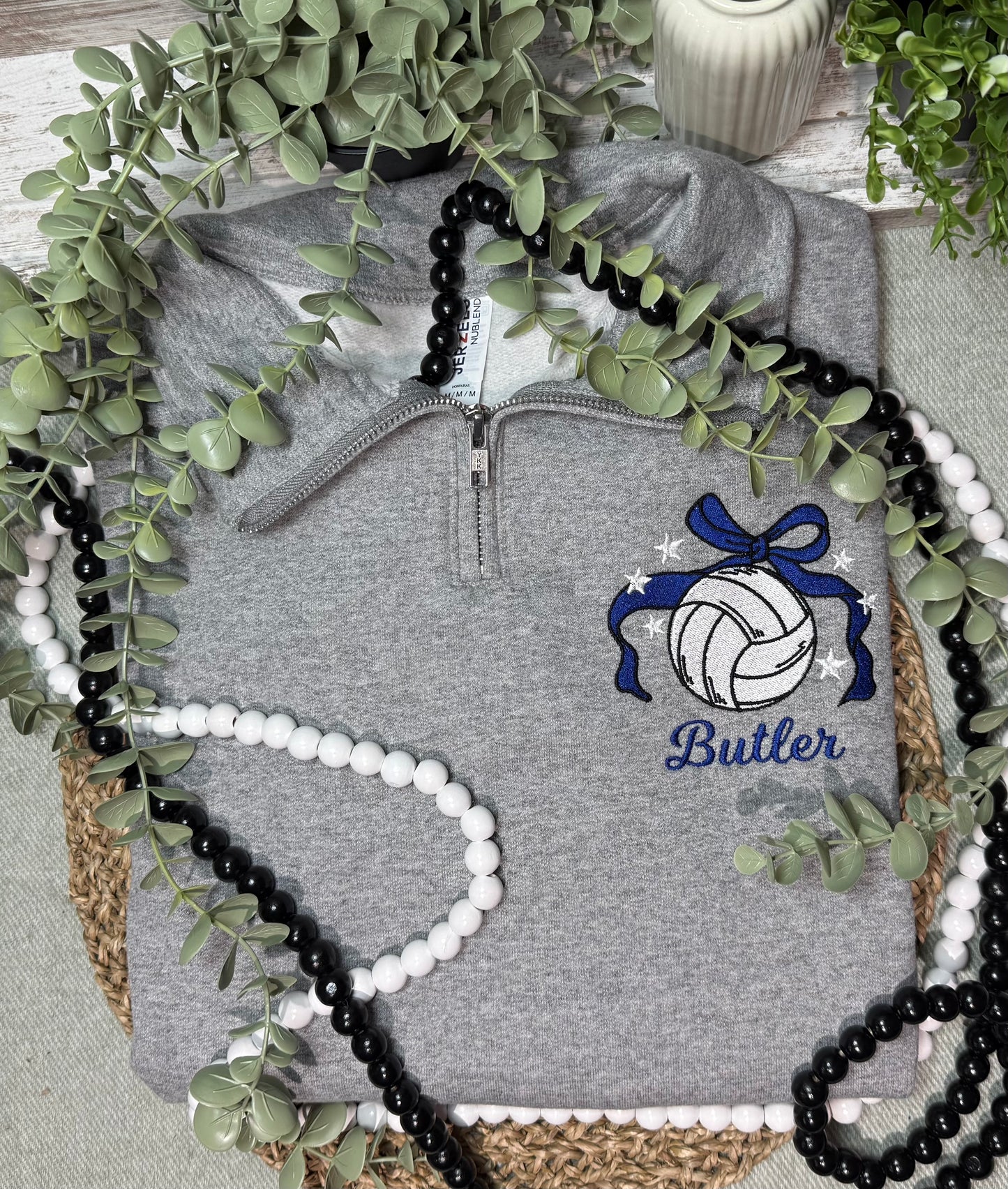 Custom Sport Bow Embroidered Quarter Zip