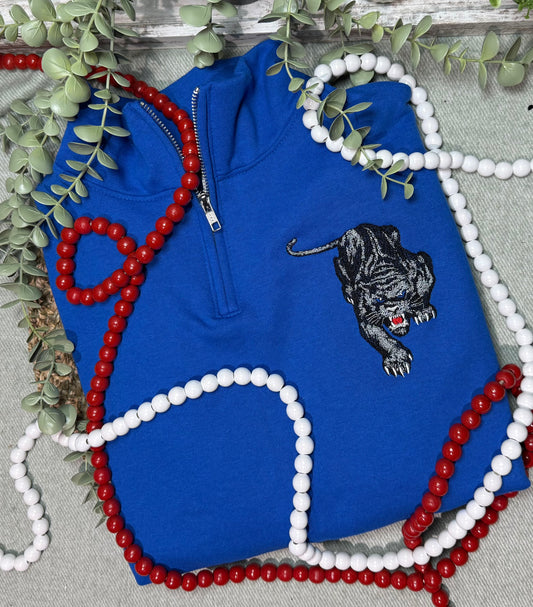 Panthers quarter zip embroidered shirt