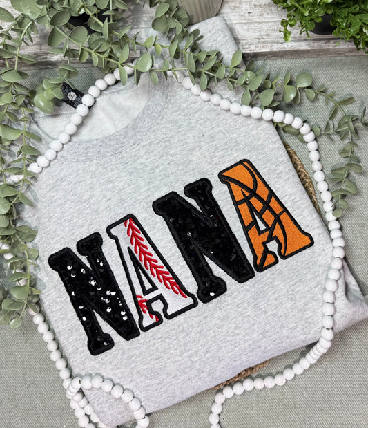 Custom Name Sports Sequin Embroidered Shirts