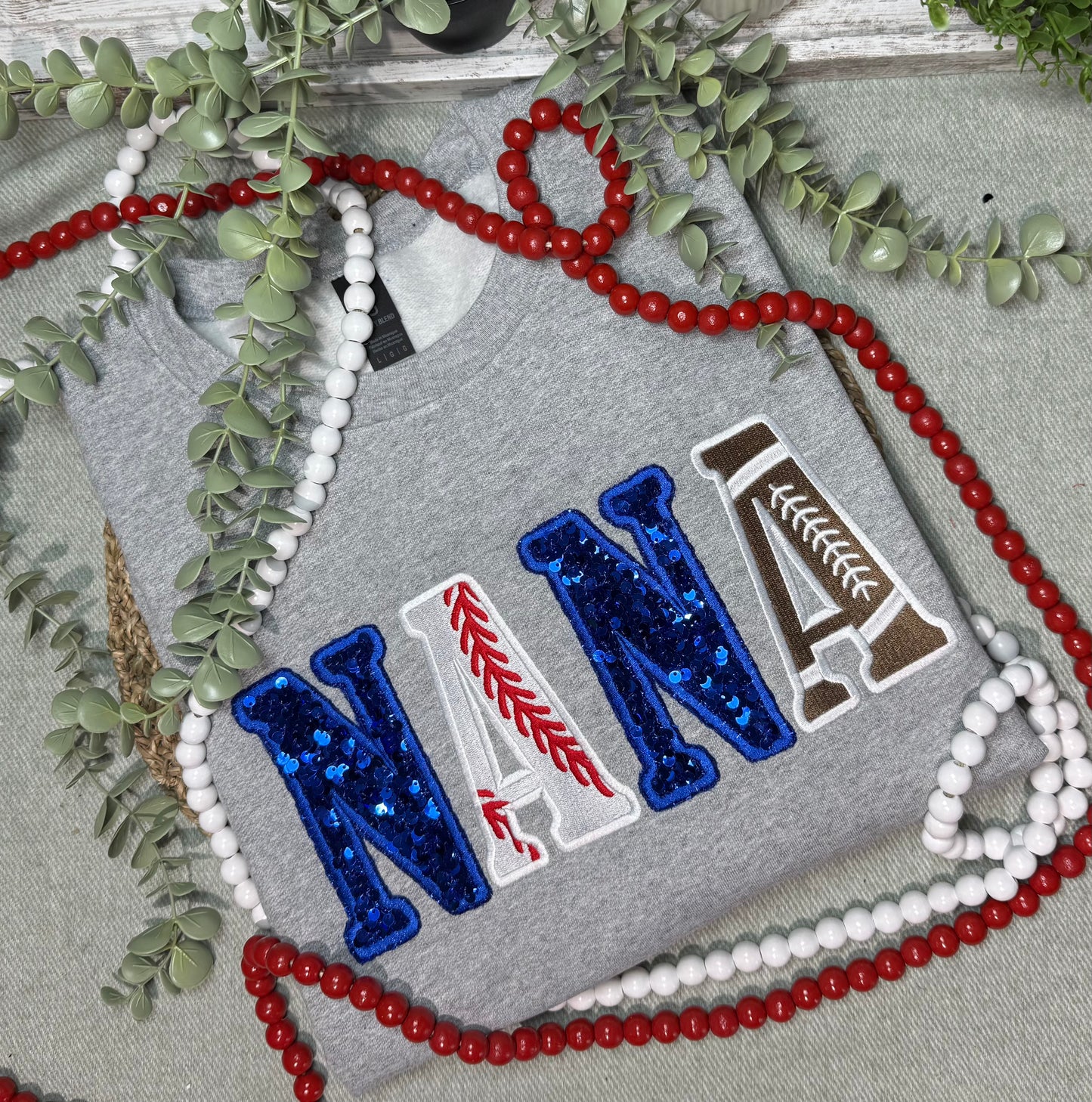 Custom Name Sports Sequin Embroidered Shirts