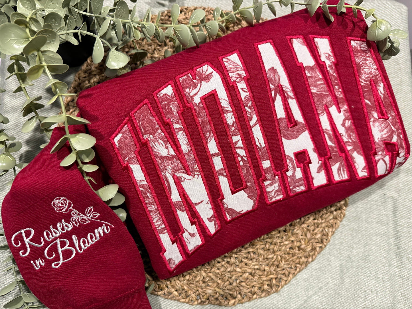 Indiana Roses in Bloom embroidered shirt