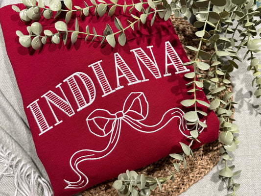 Indiana bow embroidered shirt