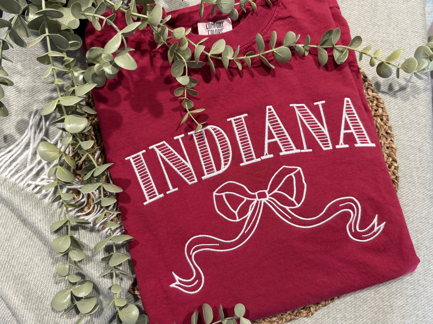 Indiana bow embroidered shirt