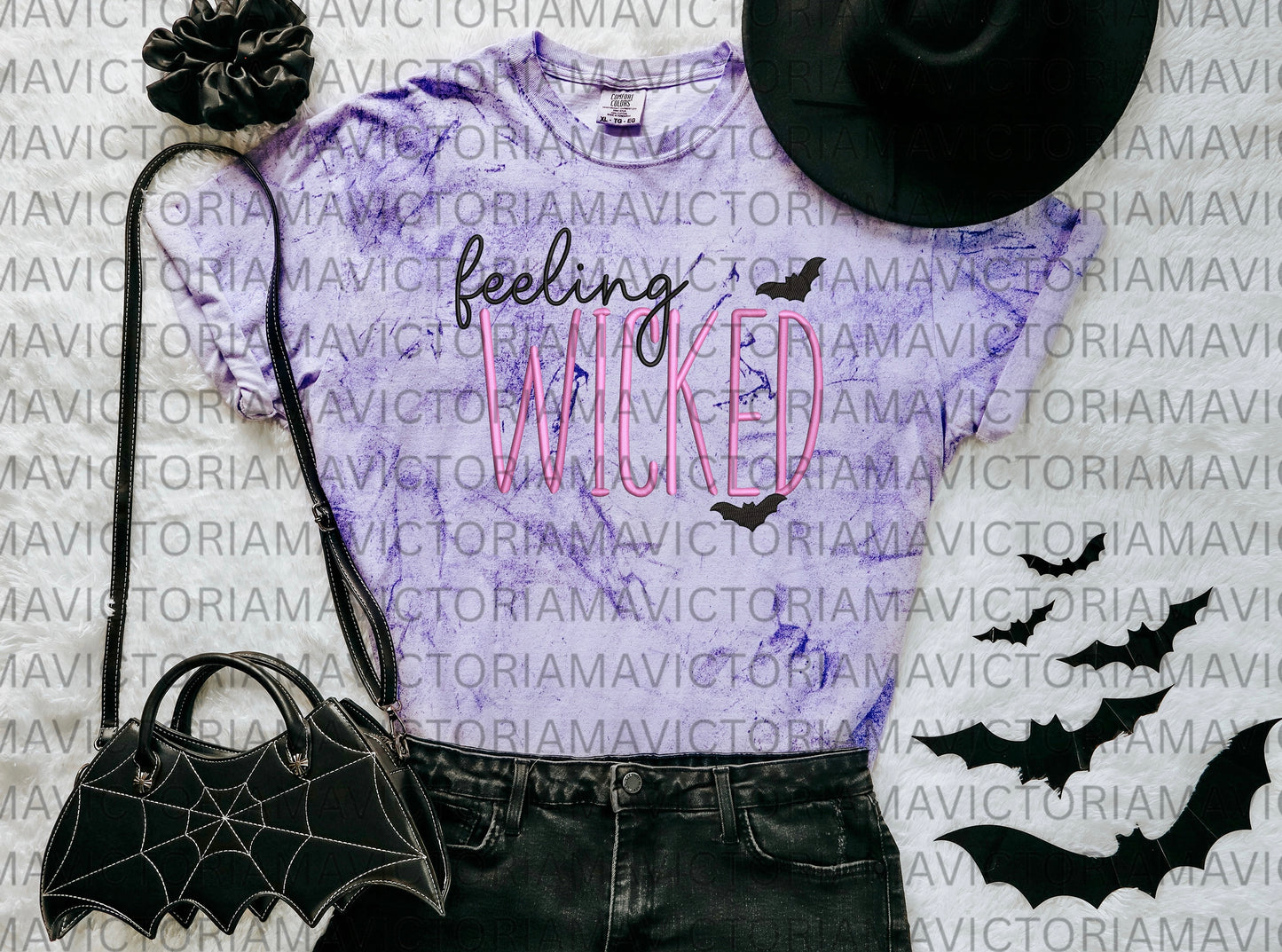 Feeling wicked embroidered shirt