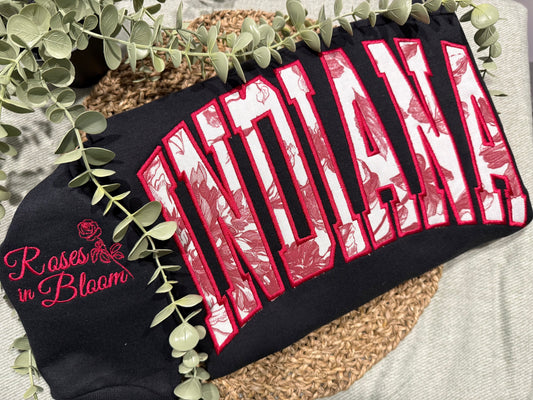 Indiana Roses in Bloom embroidered shirt
