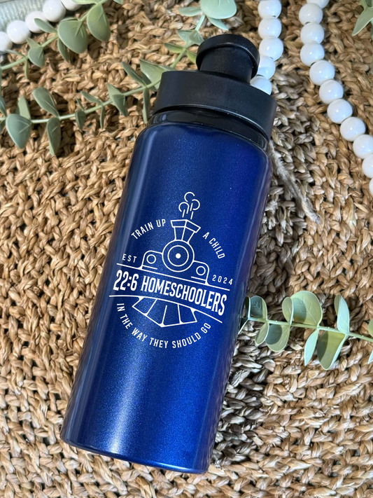 22:6 Homeschoolers 20oz Aluminum Water Bottle with Snap Lid