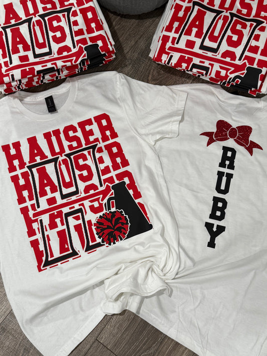 Hauser Customized Cheer Graphic Shirt