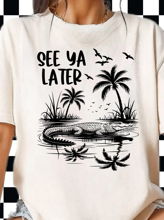 See ya later alligator graphic shirt