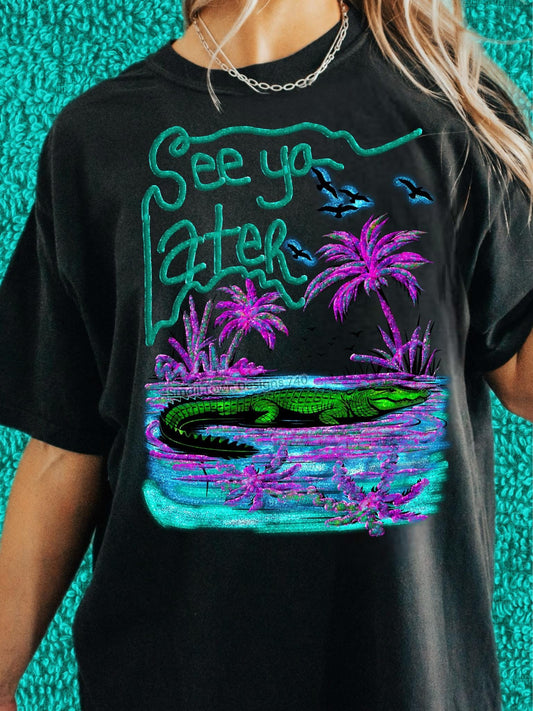See ya later alligator graphic shirt