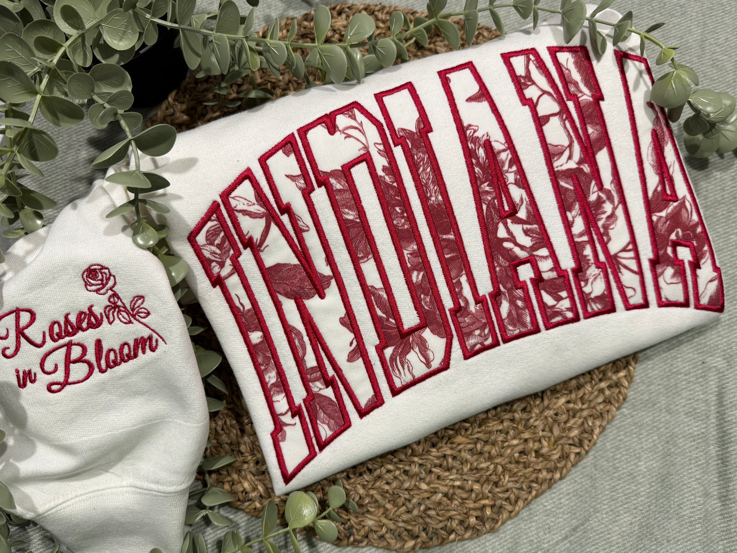 Indiana Roses in Bloom embroidered shirt